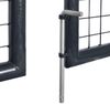 vidaXL Maschen-Gartentor verzinkter Stahl 300 x 150 cm Grau 143365 Bild 5