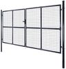 vidaXL Maschen-Gartentor verzinkter Stahl 300 x 150 cm Grau 143365 Bild 2