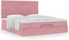 vidaXL Ottoman-Bett mit Matratzen Rosa 180x200 cm Samt 3313636 Bild 4