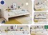 Home affaire Jugendbett KERO, Daybed, Stauraumbett, platzsparend, Stauraum, 90x200cm, zertifiziertes Massivholz, mit Ablagefächern, Schublade optional Bild 3