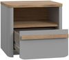 Nachtkommode >SURFINIO< in Grau / Catania Eiche - 48,6x44,1x41,3cm (BxHxT) Bild 4