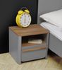 Nachtkommode >SURFINIO< in Grau / Catania Eiche - 48,6x44,1x41,3cm (BxHxT) Bild 2
