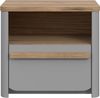 Nachtkommode >SURFINIO< in Grau / Catania Eiche - 48,6x44,1x41,3cm (BxHxT) Bild 3