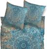CASATEX Bettwäsche Sleep Tight Blau Satin 155 x 220 + 80 x 80 cm Bild 2