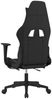 Gaming-Stuhl mit Fußstütze Drehbar Schwarz und Weiß Stoff, Drehbar [345508] Bild 5
