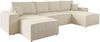 Wohnlandschaft Magerio U Cord (Farbe: Poso 100) Bild 1