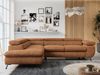 Mks Möbel 'Peter L-form' Ecksofa mit Bettfunktion, Bettkasten & einstellbaren Kopfstützen, Orange, Stoff, links Bild 4