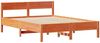 vidaXL Massivholzbett ohne Matratze Wachsbraun 120x190 cm Kiefernholz 3301769 Bild 5