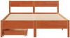 vidaXL Massivholzbett ohne Matratze Wachsbraun 120x190 cm Kiefernholz 3301769 Bild 4