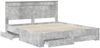 vidaXL Bettrahmen mit Kopfteil Beton Grau 180 x 200 cm Holzwerkstoff 3410292 Bild 5