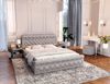 FDM Polsterbett Bettrahmen Bettgestell 90x200, 120x200, 140x200, 160x200, 180x200cm (mit hochwertigen Velour Trinity Bezug, mit großen gepolsterten Kopfteil), Mettelrahmen mit hydraulischer Klappfunktion für mehr Stauraum Bild 5