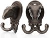 BigDean Garderobenhaken Schaf aus robusten Gusseisen anthrazit (BxH) 8,5x10cm - Haken als Deko und Garderobe geeignet- Tierkopf Kleiderhaken massiv – Wandhaken vintage für Innen & Außen Bild 4