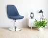 CLP Esszimmerstuhl Maverick Stoff drehbar und stufenlos verstellbar,blau chrom Bild 3