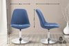 CLP Esszimmerstuhl Maverick Stoff drehbar und stufenlos verstellbar,blau chrom Bild 2