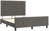 vidaXL Bettgestell mit Kopfteil Dunkelgrau 140x200 cm Samt, Härtegrad: H2 [3125941] Bild 4