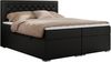 Boxspringbett, Modern Bett mit Multipocket-Matratze und zwei Bettkästen - JASIR - 200 x 200 cm - Schwarz Kunstleder - H4 Bild 3