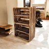 Holzkiste Kistenregal 50x40x30cm Boden Längs Geflammt 2er SET Bild 5