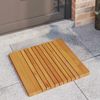 vidaXL Badematte Uni Braun 52 x 50 cm Holz 42025263 Bild 3
