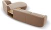 Micadoni Modulares Sofa Miley mit Recamiere 3-Sitzer Rechts Samtstoff Bluvel Cappuccino Bild 4