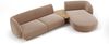 Micadoni Modulares Sofa Miley mit Recamiere 3-Sitzer Rechts Samtstoff Bluvel Cappuccino Bild 2