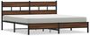 vidaXL Metallbett ohne Matratze Braun Eichen-Optik 183x213 cm 3308509 Bild 2