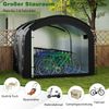 Fahrradgarage Outdoor-Fahrradabdeckung mit wasserfestem & silberbeschichtetem Gewebe Fahrradschuppen Schwarz Bild 3