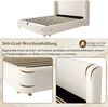 Merax Polsterbett, 180 x 200cm Doppelbett, hydraulisches Funktionsbett, Bett mit Lattenrost, Kopfteil und großem Stauraum, gepolstertes Kopfteil, Beige Bouclé Bild 3