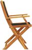 vidaXL Gartenstühle 6 Stk. Klappbar Schwarz Massivholz Akazie 3214566 Bild 5