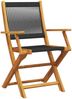 vidaXL Gartenstühle 6 Stk. Klappbar Schwarz Massivholz Akazie 3214566 Bild 3