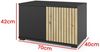 Garderoben-Set Rosario Version 4 mit Lamellen, Kleiderschrank mit Polsterplatten und Schuhschrank (Schwarz / Eiche Artisan, Trinity 27), 225 x 40 x 210 cm Bild 5
