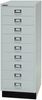 Bisley MultiDrawer™, 39er Serie mit Sockel, DIN A3, 9 Schubladen, Farbe lichtgrau Bild 2