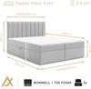 AX LIVING Stauraum Boxspringbett Brown 180x200 cm mit Topper Bursa Doppelbett Bild 4