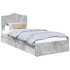 vidaXL Aufbewahrungsbett Beton Grau 100 x 200 cm Holzwerkstoff 3413127 Bild 2
