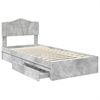 vidaXL Aufbewahrungsbett Beton Grau 100 x 200 cm Holzwerkstoff 3413127 Bild 5