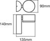 LEDVANCE LED Wand- und Deckenleuchte, Leuchte für Außenanwendungen, Warmweiß, 135,0 mm x 90,0 mm x 140,0 mm, ENDURA STYLE spot ROUND Bild 5