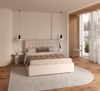 FDM Polsterbett Bettrahmen Bettgestell 90x200, 120x200, 140x200, 160x200, 180x200cm (MADE IN EU - mit hochwertigem Velours Bezug, Bettrahmen, Bett, Optional mit Matratze bestellbar, mit großen gepolsterten Kopfteil, mit Bettkasten zum aufklappen), Meta... Bild 2
