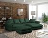 Ecksofa Couchgarnitur TIZIAN in Stoff Salvador Flaschengrün Ottomane Rechts Bild 3