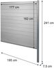 WPC-Sichtschutz Sarthe, Windschutz Zaun, Alu-Pfosten zum Einbetonieren ~ Erweiterungselement, 185cm grau Bild 4