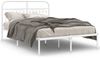 vidaXL Bettgestell mit Kopfteil Metall Weiß 140x190 cm 376649 Bild 2