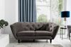 Sofaset Designersofas CHARLOTTE 3-2-1 in Stoff Matt Velvet Braun Bild 3