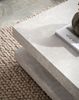 Couchtisch 60 x 60 x 34 cm Sandfarben Sofatisch in Stein-Optik Modern, Design Wohnzimmertisch mit Stauraum Quadratisch, Loungetisch Beige, Kaffeetisch Klein Bild 5