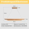 ZMH Pendelleuchte LED Hängelampe Holz - Esstisch Hängeleuchte Modern Design Esszimmerlampe 90CM Dimmbar mit Fernbedienung Pendellampe Höhenverstellbar für Esszimmer Wohnzimmer Schlafzimmer Küche Bild 3