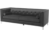 3-Sitzer Sofa Samtstoff dunkelgrau AVALDSENES Bild 4