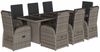 vidaXL 9-tlg. Garten-Essgruppe mit Kissen Grau Poly Rattan 3277605 Bild 2