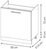 Spülenunterschrank Fame-Line Weiß Landhaus/Weiß 60 cm Vicco Bild 2