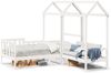 vidaXL Tagesbett und Bank mit Dach Weiß 80x200 cm Kiefernholz 3282271 Bild 2