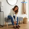 Relaxdays Sitzbank Samt mit Stauraum Bild 3