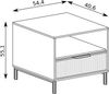 AX LIVING Beiger Nachttisch mit Schublade Berlinette7 54,4x55,1x40,6cm Bild 2