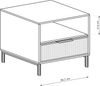AX LIVING Beiger Nachttisch mit Schublade Berlinette7 54,4x55,1x40,6cm Bild 3