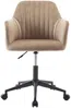 Vente-unique - ELEANA Office chair SamtStoff Beige - B 61,5 cm x H 79,5 cm89 cm x L 59 cm Bild 3